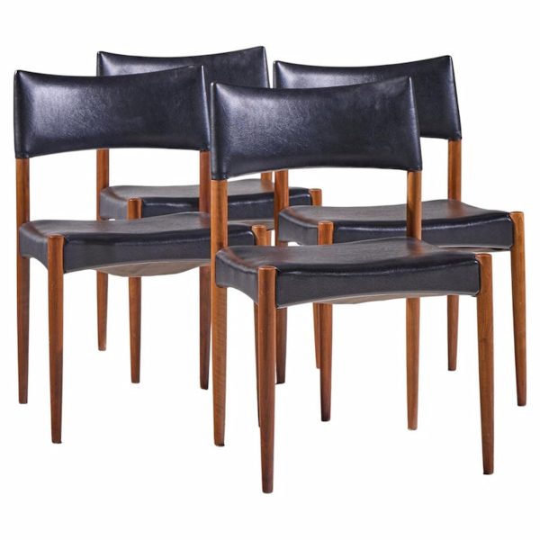Villy Schou Andersen Mid Century Danish Teak Dining Chairs - Set of 4