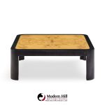 vladimir kagan mid century burlwood coffee table