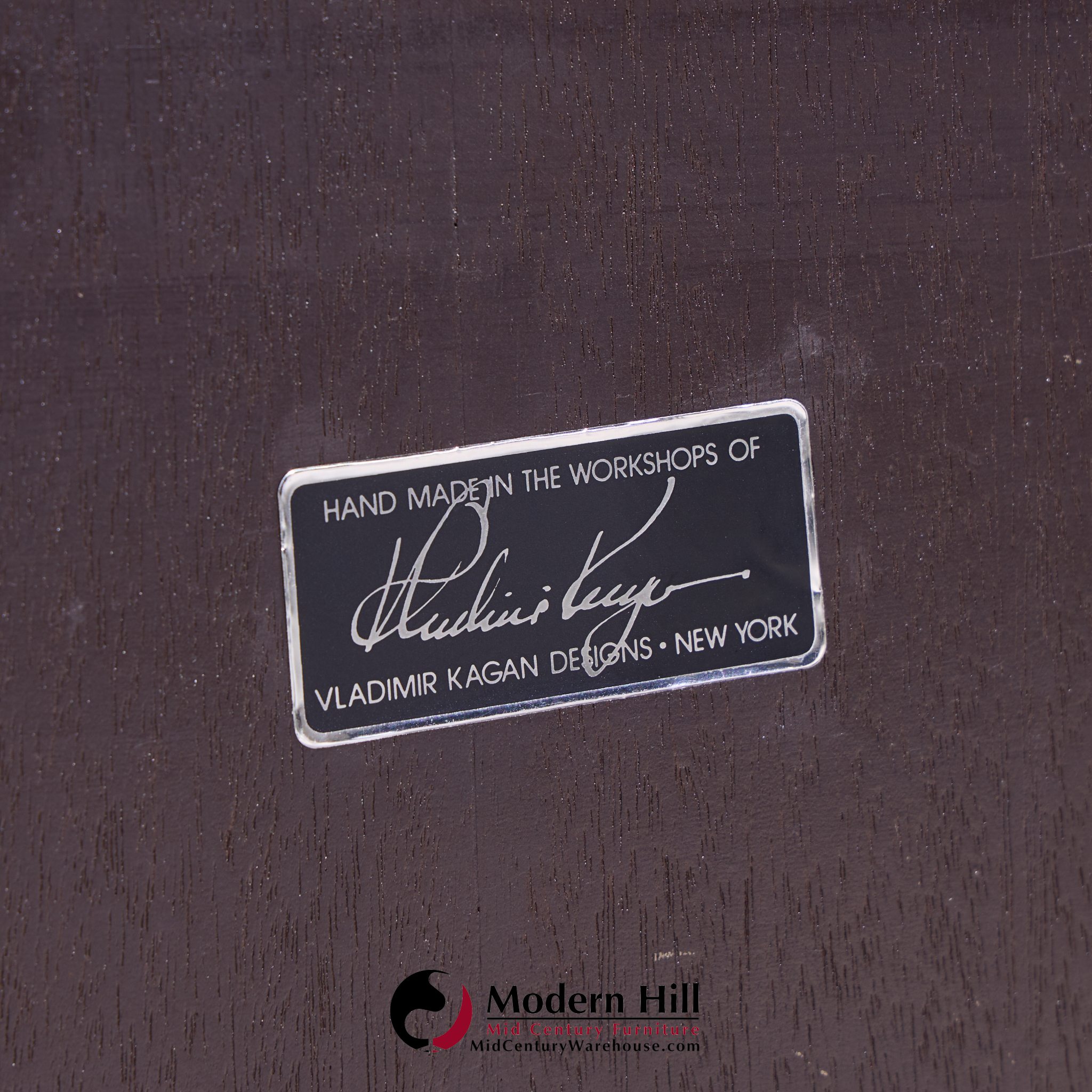 vladimir kagan mid century burlwood coffee table