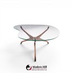 Vladimir Kagan for Dreyfuss Mid Century Walnut Tri-symmetric Coffee Table