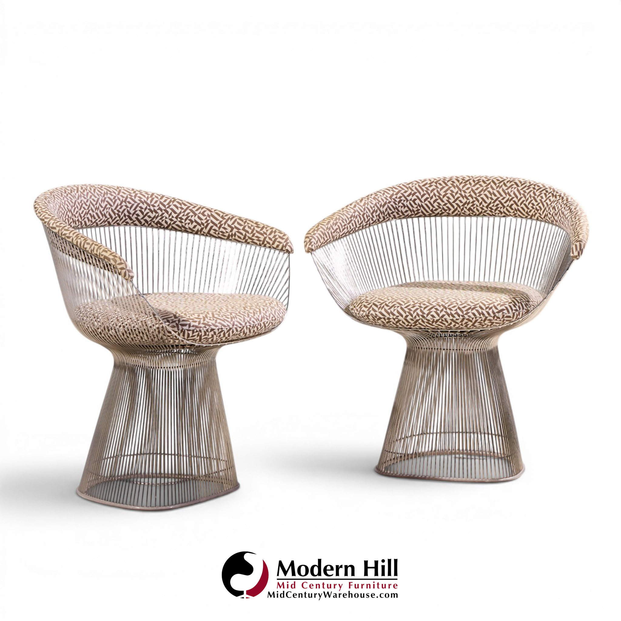 Warren Platner for Knoll Mid Century Dining Chairs - Pair