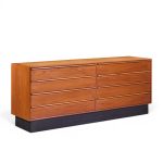westnofa mid century teak danish teak 8 drawer lowboy dresser