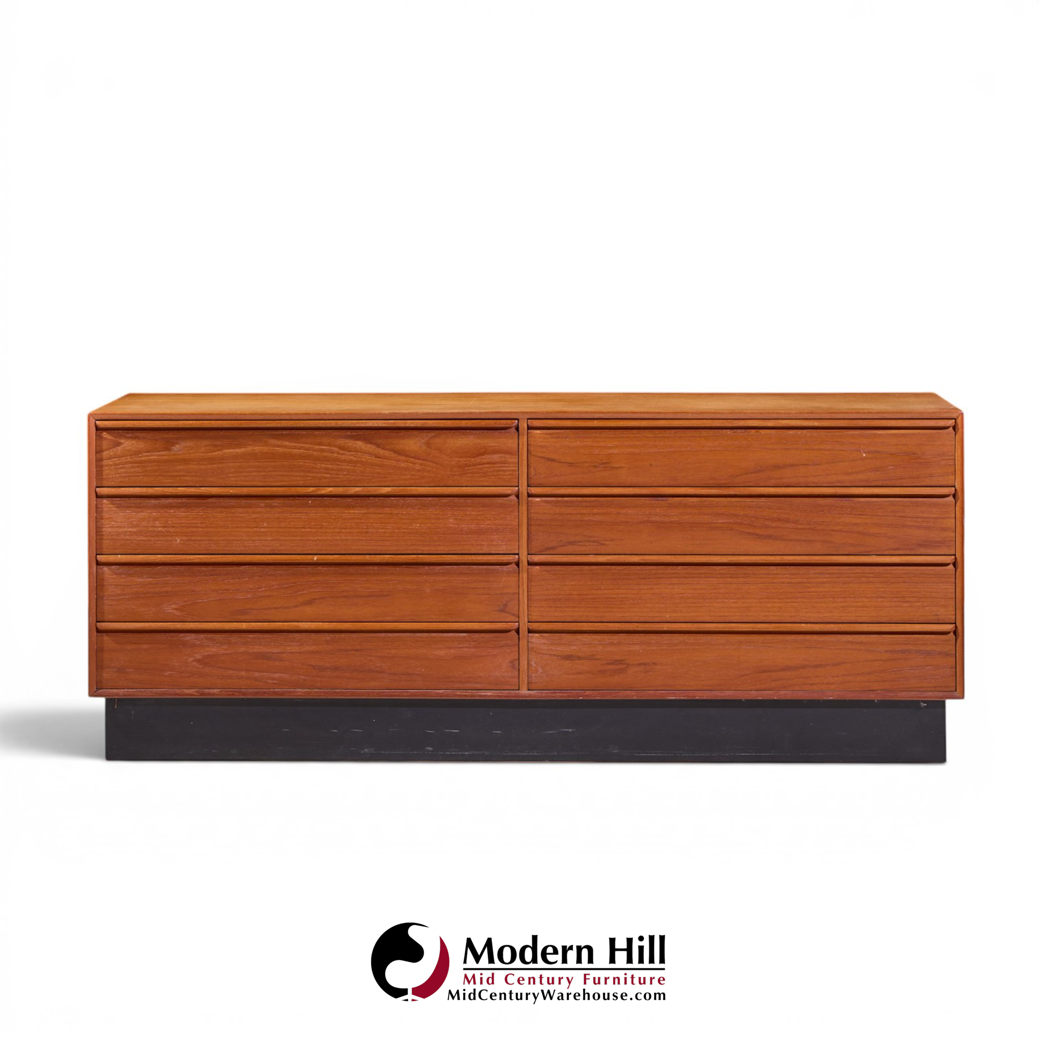 westnofa mid century teak danish teak 8 drawer lowboy dresser