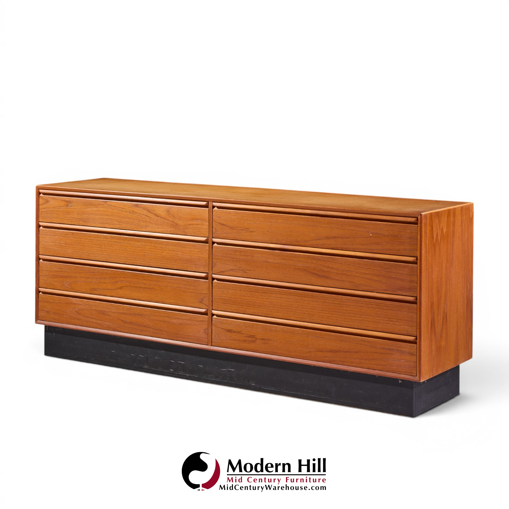 westnofa mid century teak danish teak 8 drawer lowboy dresser