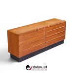 westnofa mid century teak danish teak 8 drawer lowboy dresser