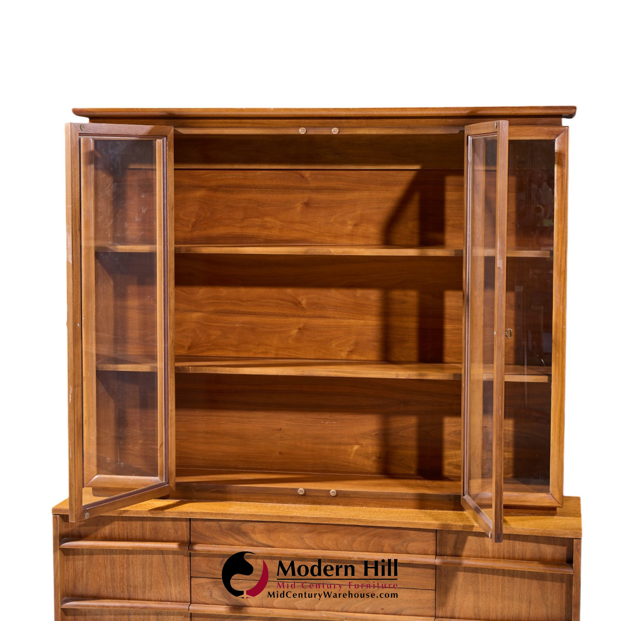 young manufacturing mid century credenza and hutch