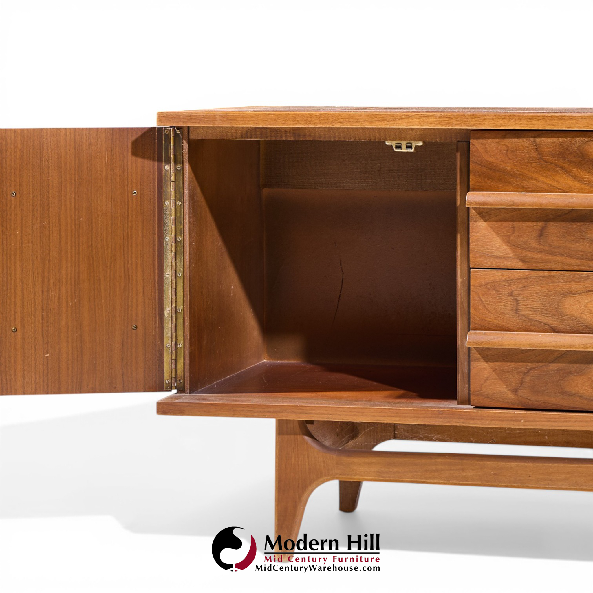 young manufacturing mid century credenza and hutch