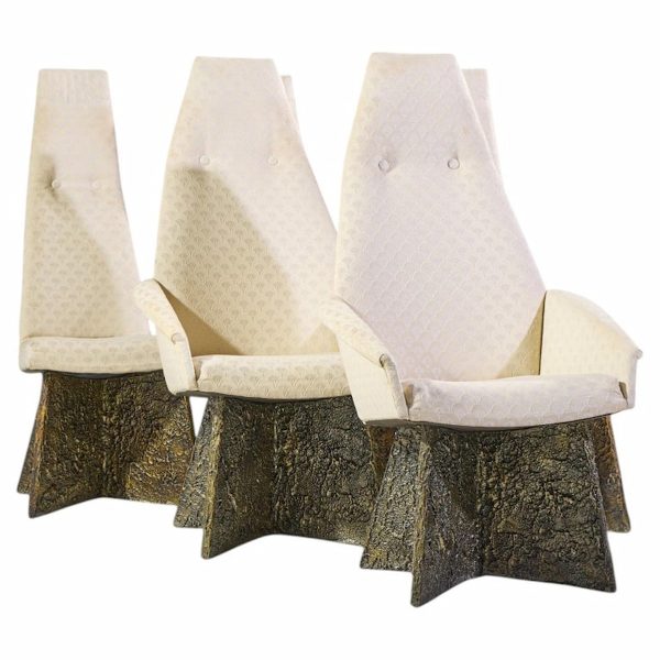adrian pearsall for craft associates mid century brutalist dining chairs - set of 6