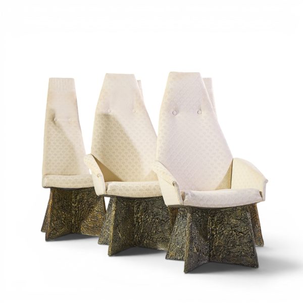 adrian pearsall for craft associates mid century brutalist dining chairs - set of 6