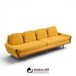 adrian pearsall for craft associates mid century walnut gondola sofa
