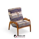 adrian pearsall for craft associates mid century walnut lounge chairs - pair