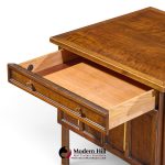 bert england mid century walnut and brass nightstands - pair