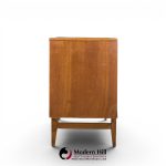 broyhill brasilia mid century walnut and brass 9 drawer lowboy dresser