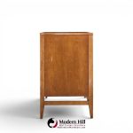 broyhill brasilia mid century walnut and brass offset credenza and hutch