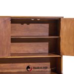 broyhill brasilia mid century walnut and brass offset credenza and hutch