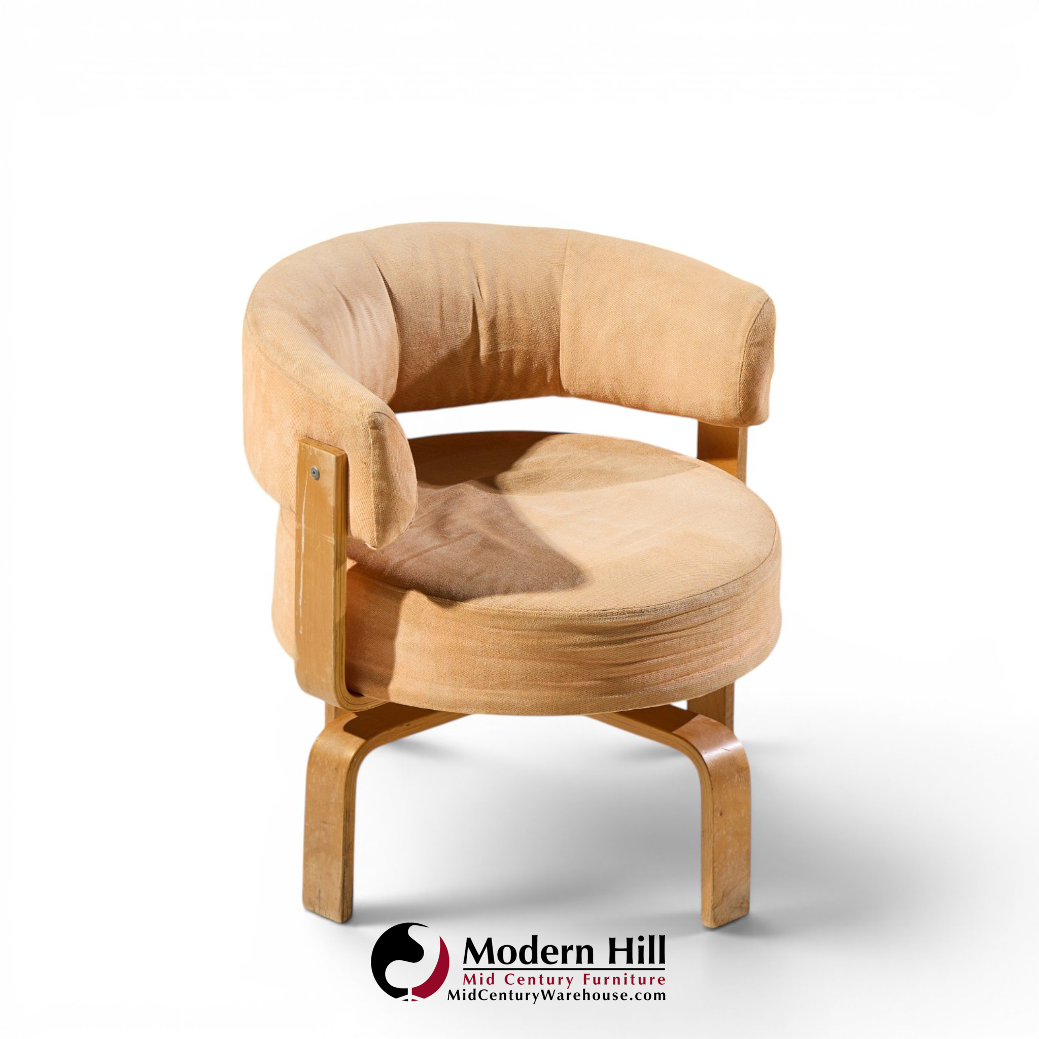 carina bengs for ikea fridene mid century swedish bentwood swivel lounge chairs - pair