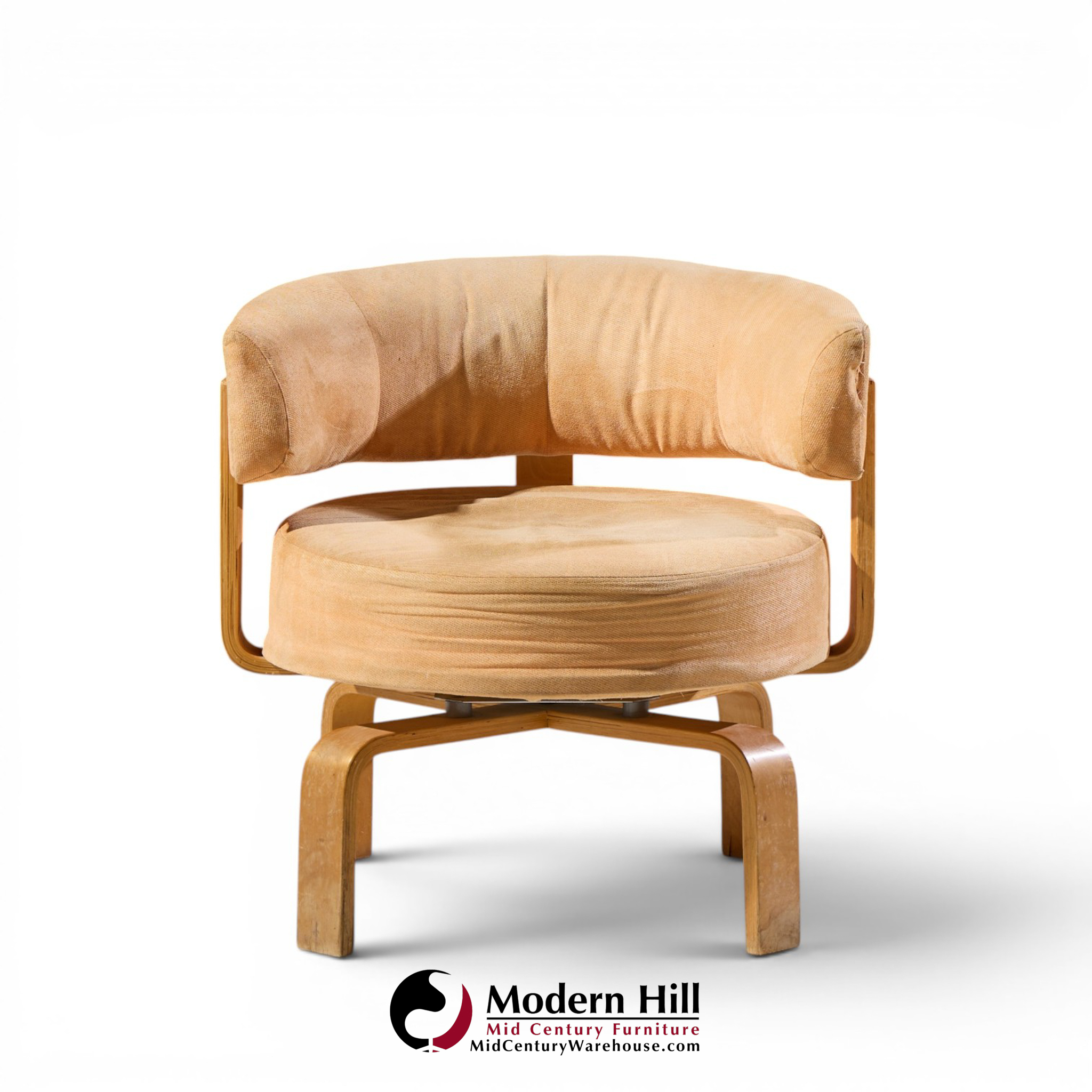 carina bengs for ikea fridene mid century swedish bentwood swivel lounge chairs - pair