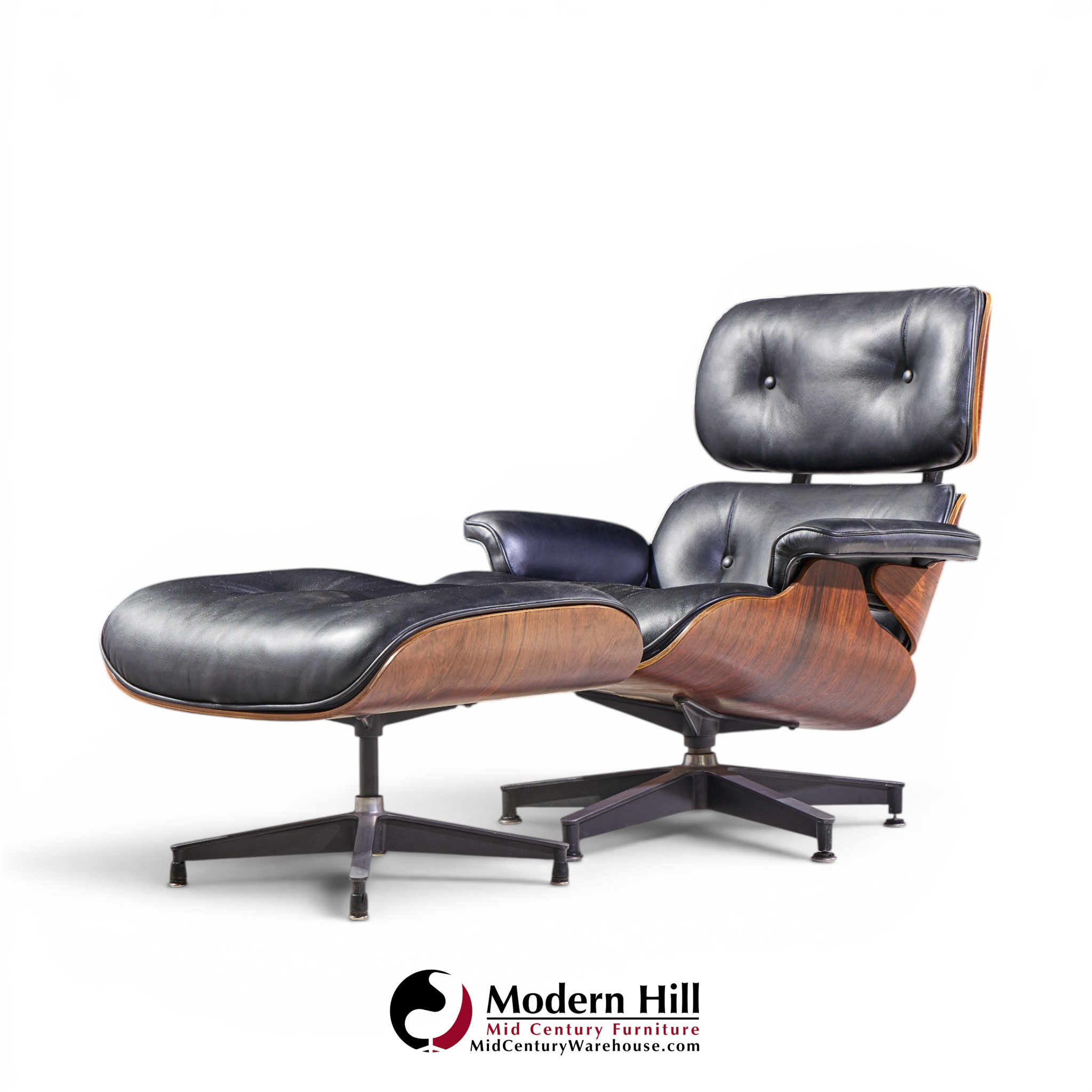 charles and ray eames for herman miller mid century rosewood eames chair and ottoman
