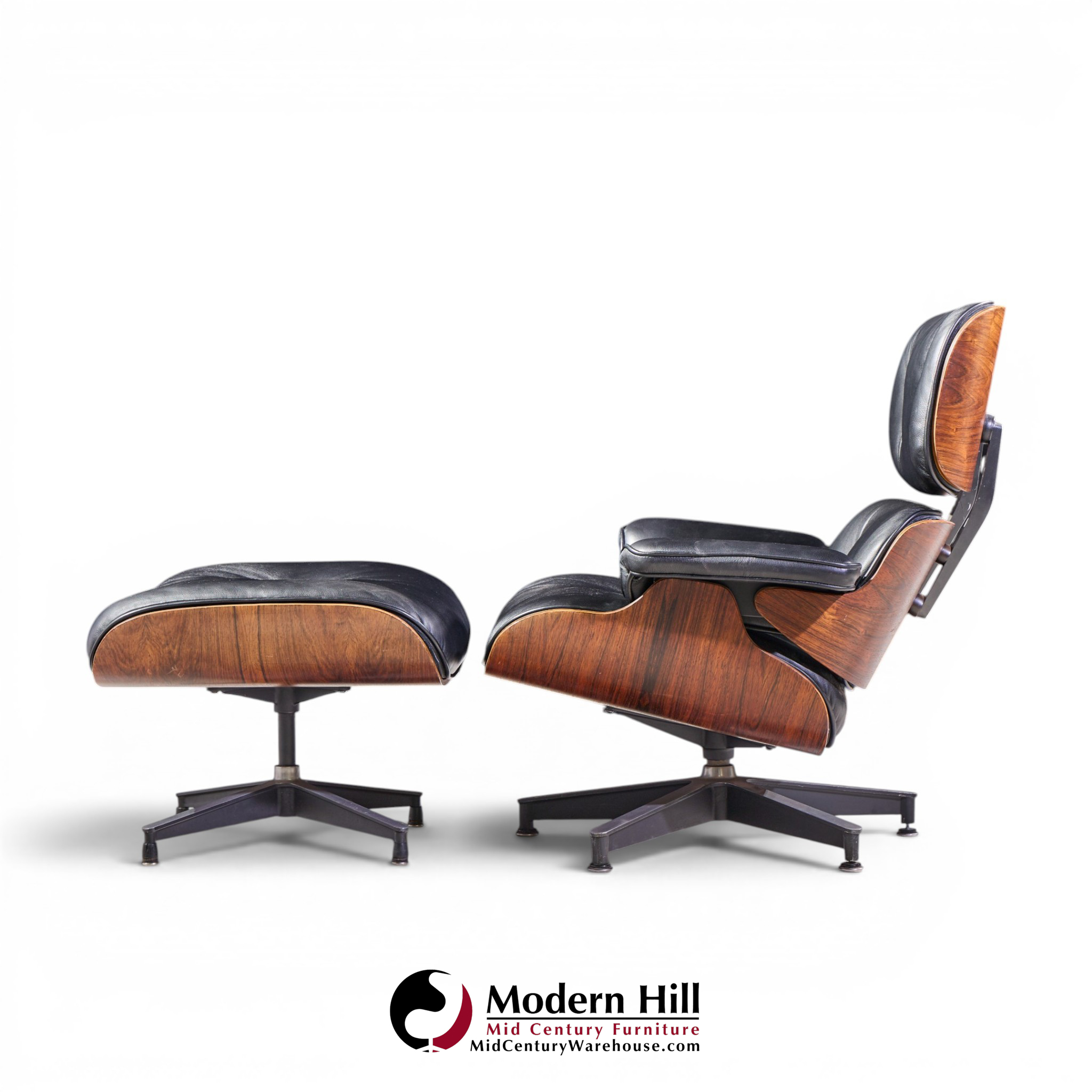 charles and ray eames for herman miller mid century rosewood eames chair and ottoman