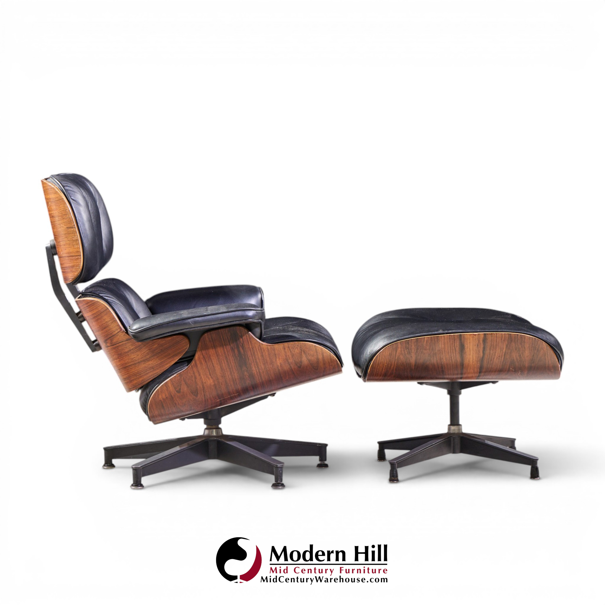 charles and ray eames for herman miller mid century rosewood eames chair and ottoman