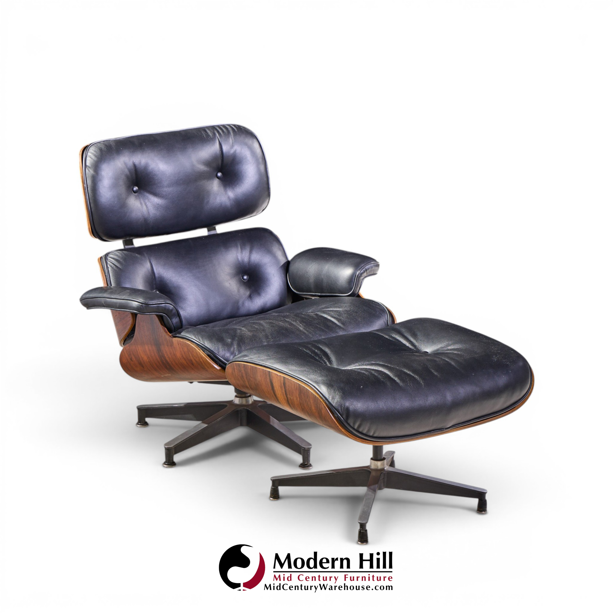 charles and ray eames for herman miller mid century rosewood eames chair and ottoman