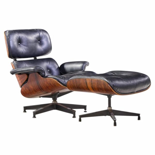 charles and ray eames for herman miller mid century rosewood eames chair and ottoman