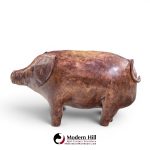 dimitri omersa mid century english leather pig ottoman