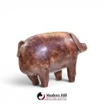 dimitri omersa mid century english leather pig ottoman