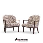 edward wormley for dunbar janus model 5705 mid century mahogany lounge chair - pair