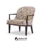 edward wormley for dunbar janus model 5705 mid century mahogany lounge chair - pair