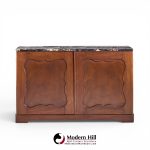 edward wormley for dunbar mid century mahogany and marble credenza