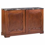edward wormley for dunbar mid century mahogany and marble credenza
