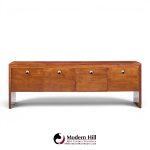 edward wormley for dunbar mid century rosewood, oak and brass credenza
