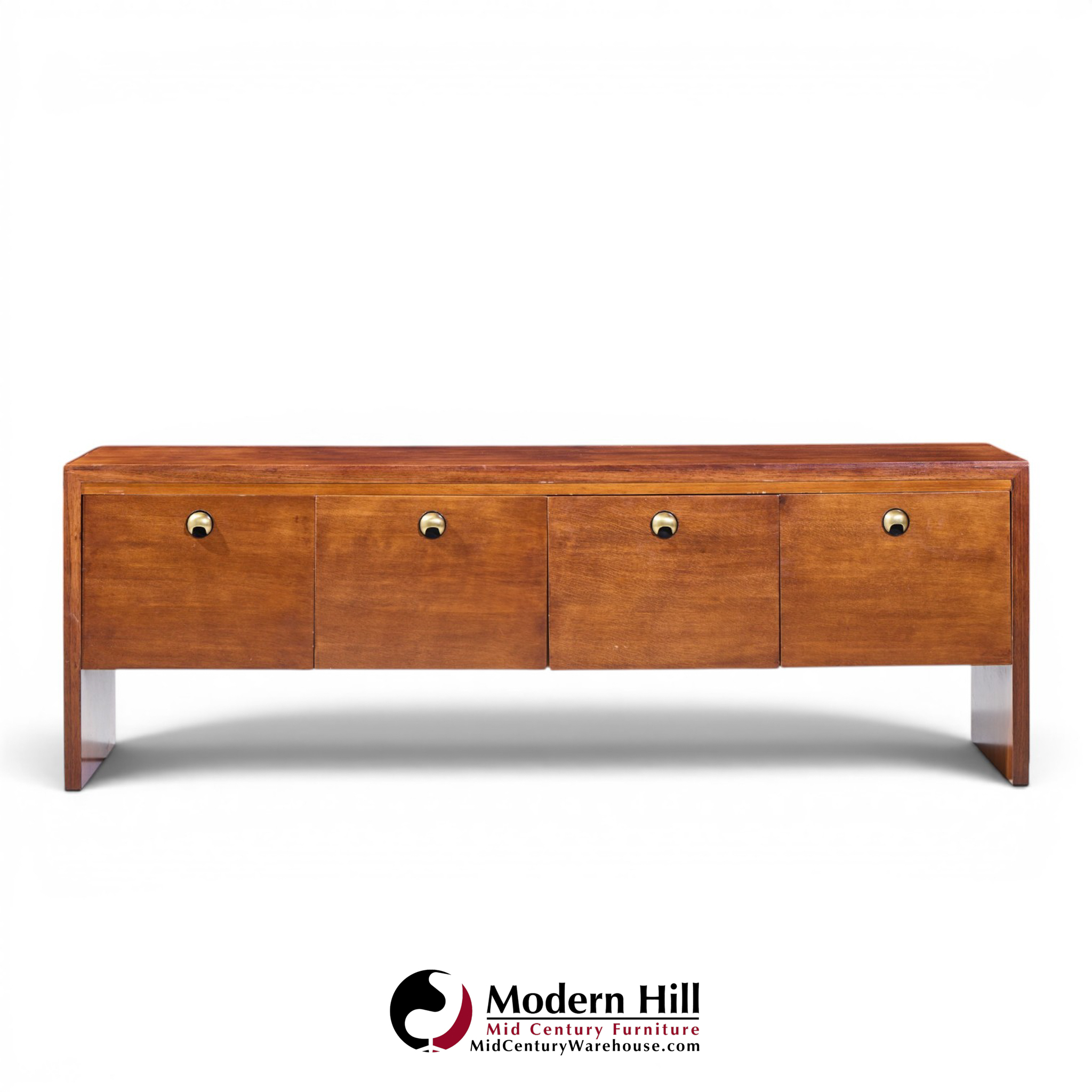 edward wormley for dunbar mid century rosewood, oak and brass credenza