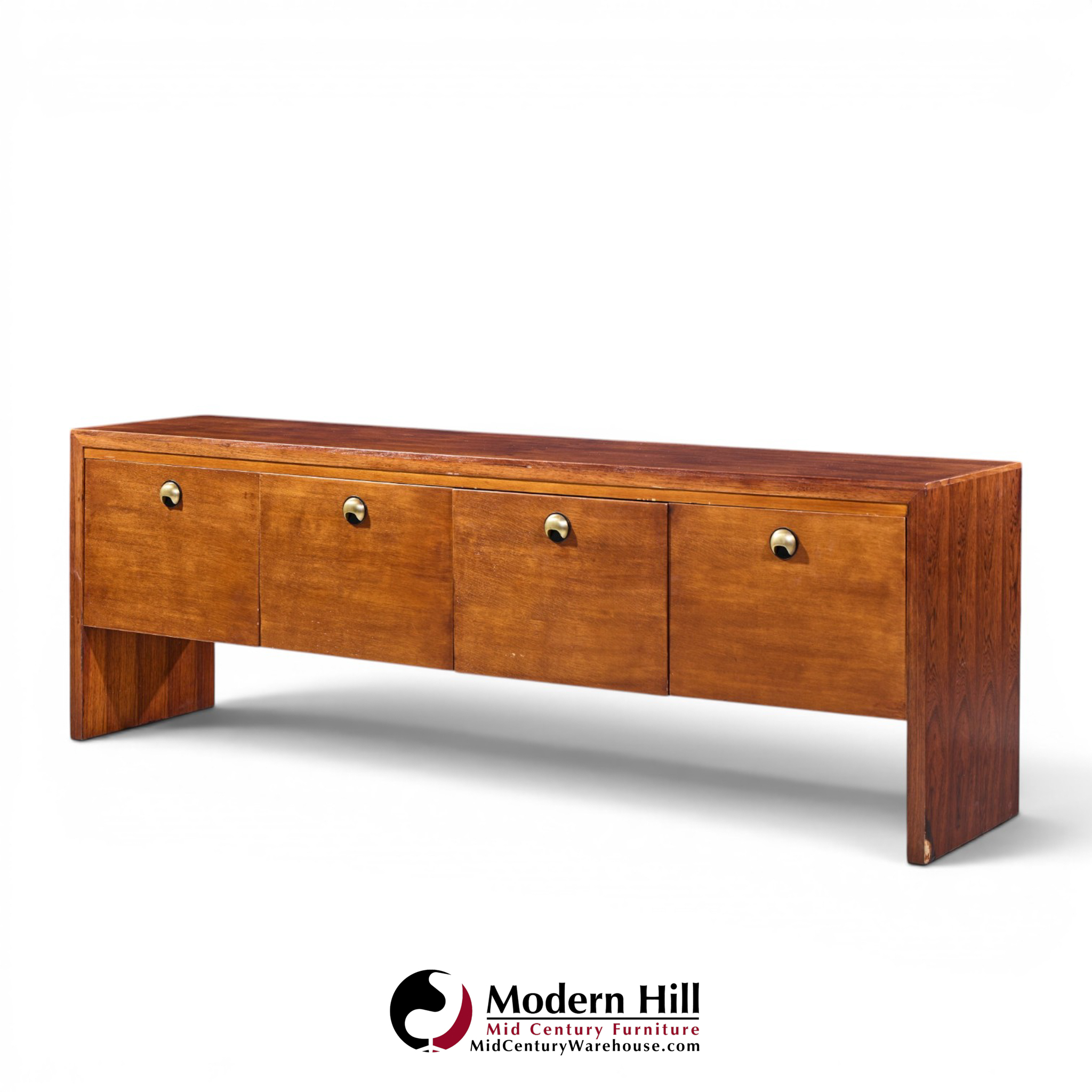 edward wormley for dunbar mid century rosewood, oak and brass credenza