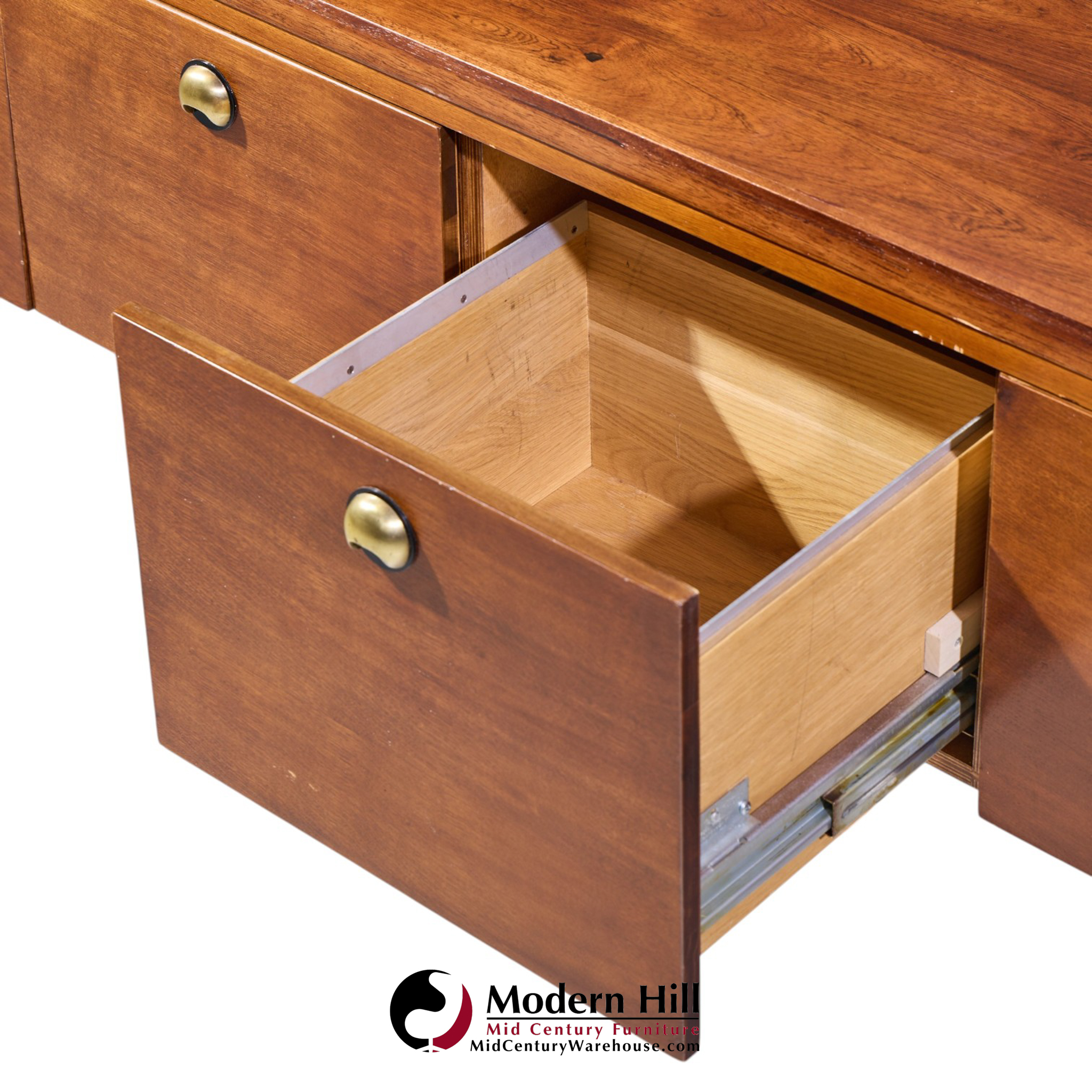 edward wormley for dunbar mid century rosewood, oak and brass credenza