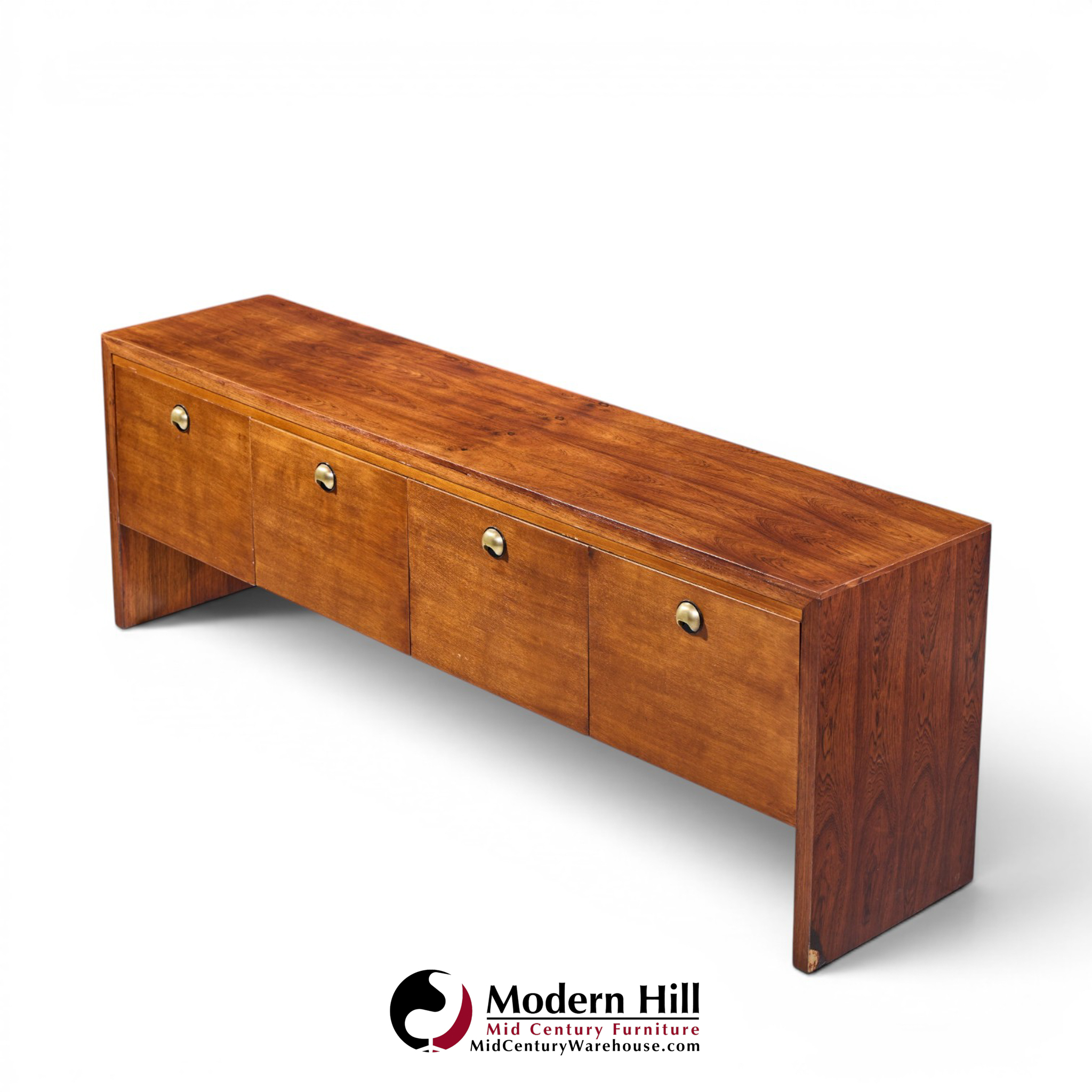 edward wormley for dunbar mid century rosewood, oak and brass credenza