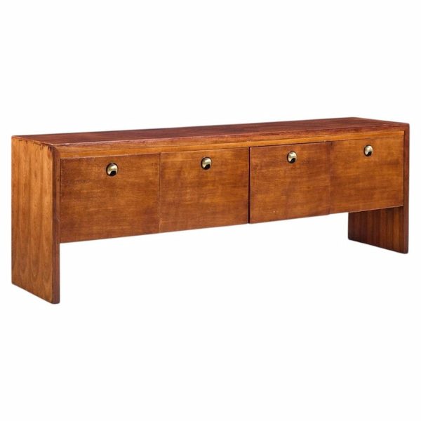 edward wormley for dunbar mid century rosewood, oak and brass credenza