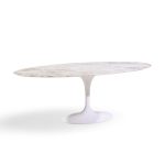eero saarinen for knoll mid century tulip 84 inch marble dining table