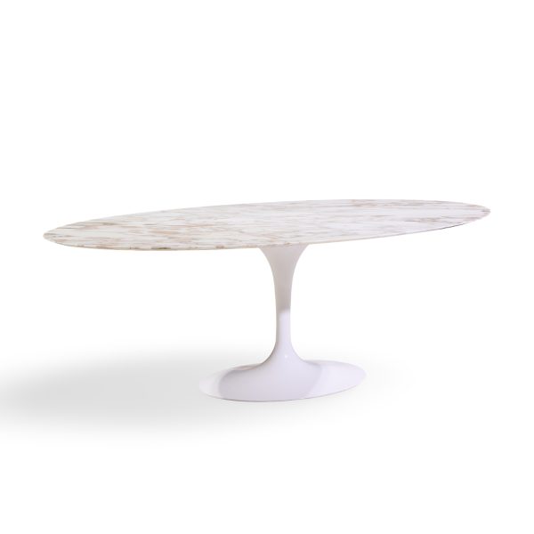 eero saarinen for knoll mid century tulip 84 inch marble dining table