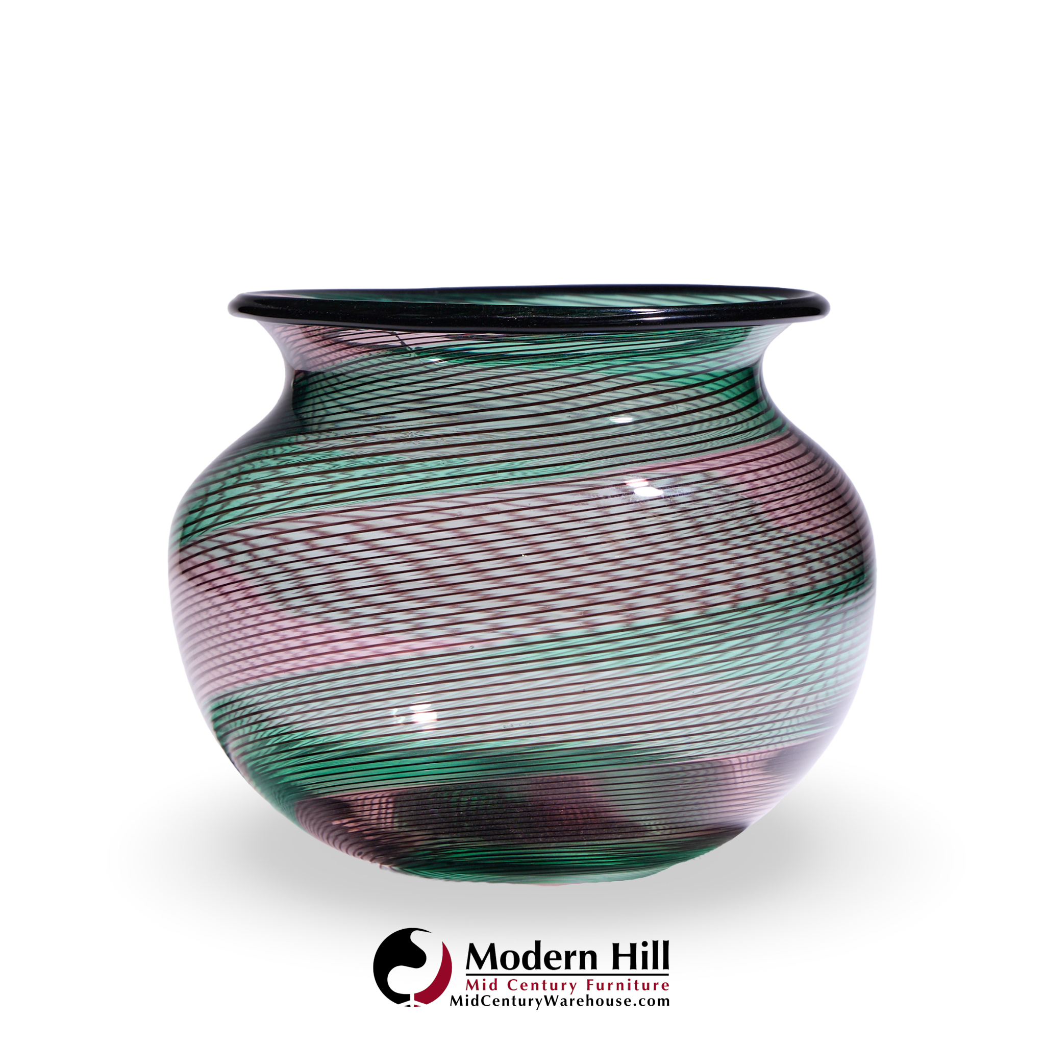 ercole barovier toso mid century murano italian art glass vase