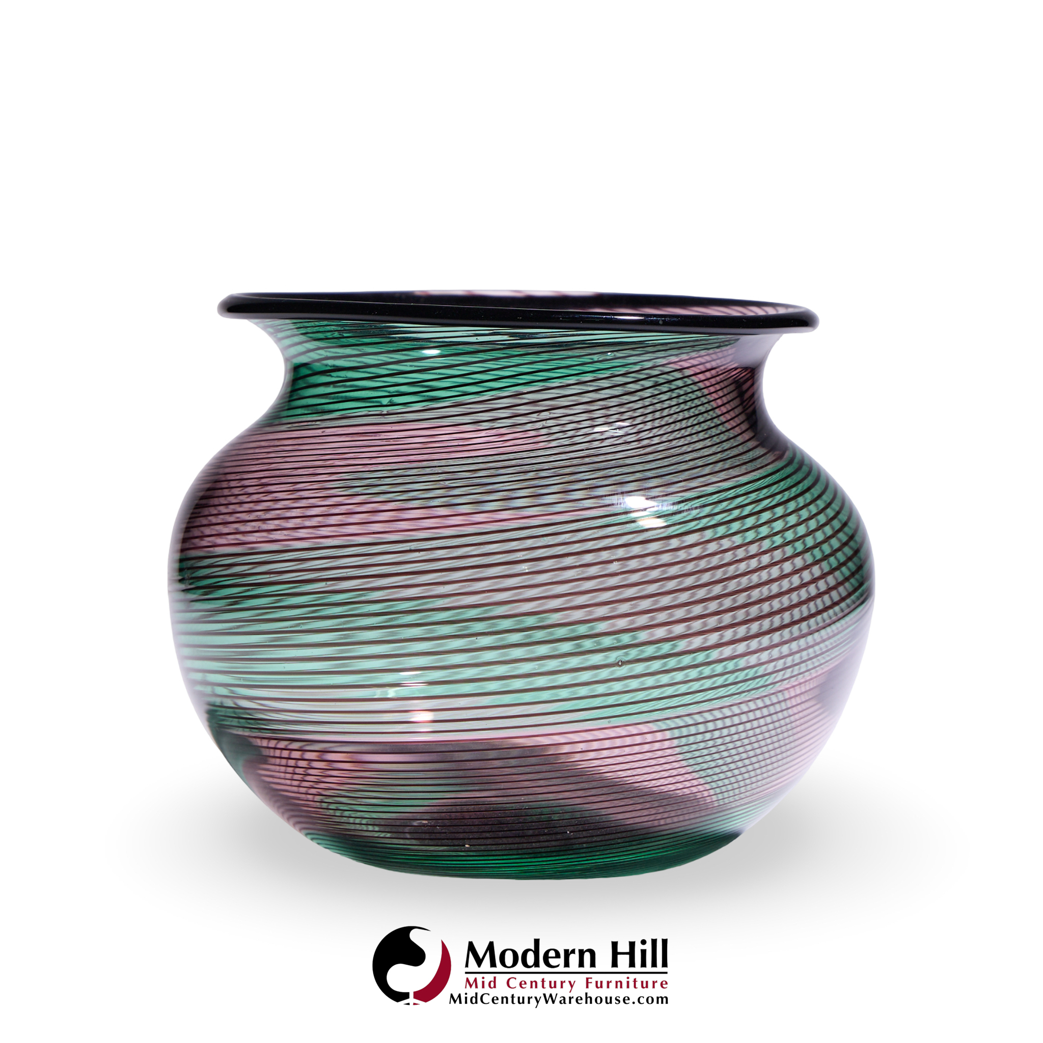 ercole barovier toso mid century murano italian art glass vase