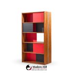 evans clark for glenn of california mid century walnut room divider bookshelf