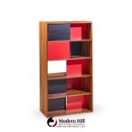 evans clark for glenn of california mid century walnut room divider bookshelf