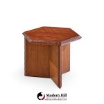 frank lloyd wright for henredon mid century mahogany taliesin side end table