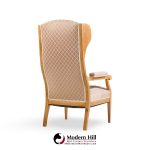 frits henningsen style swedish biedermeier wingback lounge chairs - pair