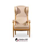 frits henningsen style swedish biedermeier wingback lounge chairs - pair