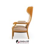 frits henningsen style swedish biedermeier wingback lounge chairs - pair