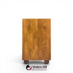henredon campaign mid century oak and brass lowboy dresser