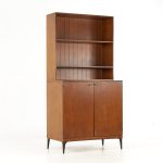heywood wakefield contessa mid century 2 door bar cabinet with hutch